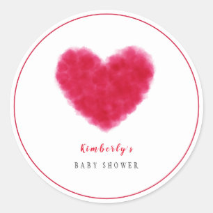 Schattige Sweetheart Lijst Valentijns Baby shower Ronde Sticker