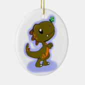 Schattige T-Rex Keramisch Ornament (Rechts)