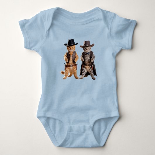 Schattige Tabby Cowboy Romper (Voorkant)