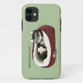 Schattige tabby kat groene Moederdag Case-Mate iPhone Case (Achterkant)