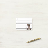 Schattige Tabby Kitten met blauwe ogen Post-it® Notes (Op bureau)