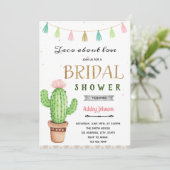 Schattige taco over liefdesfeestfeest kaart (Staand voorkant)