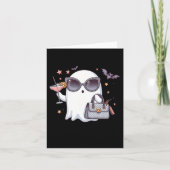 Schattige Tail Ghost Boujee Boojee Halloween Drink Kaart (Voorkant)