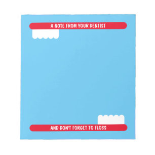 Schattige tandenborstel notitieblok voor tandarts