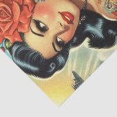 Schattige Tattoo Meisje Tissuepapier (Detail)