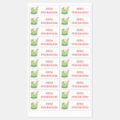 Schattige Teabag Cup stripfiguur gepersonaliseerd Labels (Vel)