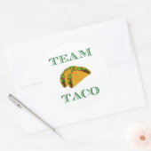 Schattige "Team Taco" Ronde Sticker (Envelop)