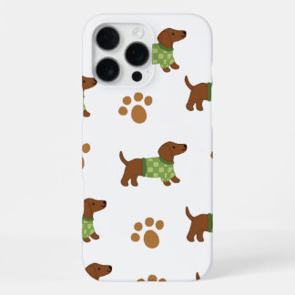 Schattige Teckel iPhone 16 Pro max hoesje