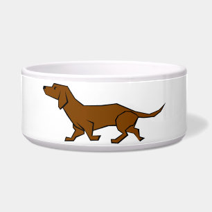 Schattige Teckel Pet Bowl - Speelse vectorkunst Voerbakje