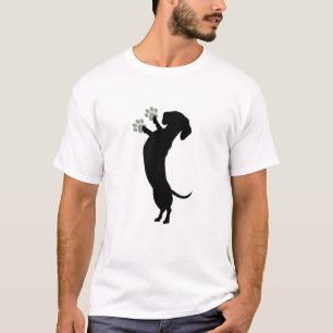 Schattige teckel silhouet ontwerp t-shirt