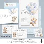 Schattige Teddy Bear Baby Boy Luier Raffle Ticket Informatiekaartje