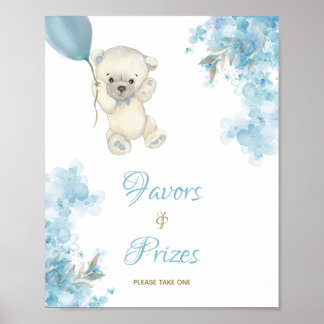 Schattige Teddy Bear Baby shower Sign Favorieten & Poster