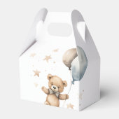 Schattige Teddy Bear Boy Baby shower Dank u Favor Bedankdoosjes (Achterkant)