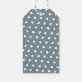 Schattige Teddy Bear Boy Baby shower Dank u Favor Cadeaulabel (Achterkant)