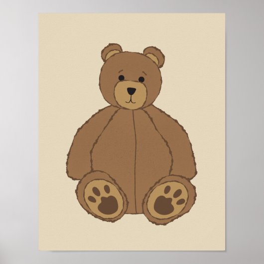 Schattige Teddy Bear Print (Voorkant)