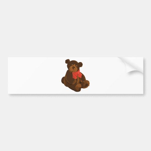 SCHATTIGE TEDDY BEAR VERSNIJDEN BUMPERSTICKER (Voorkant)