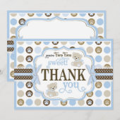 Schattige Teddy Bears Hartelijk dank Bedankkaart (Voorkant / Achterkant)