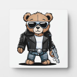 Schattige Teddy-memes Fotoplaat