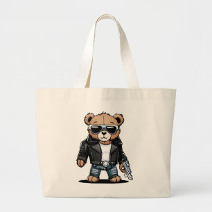 Schattige Teddy-memes Grote Tote Bag