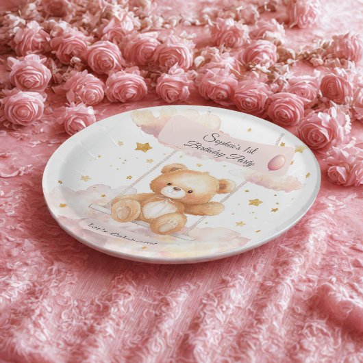 Schattige teddybeer 1e verjaardag - Custom Bord