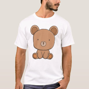Schattige teddybeer Adorable Kawaii Bruine Dier T-shirt