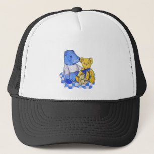 schattige teddybeer afbeelding trucker pet