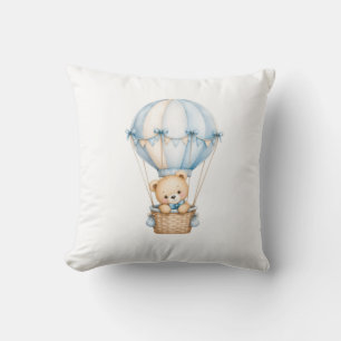 Schattige teddybeer in hete luchtballon Schattig Kussen