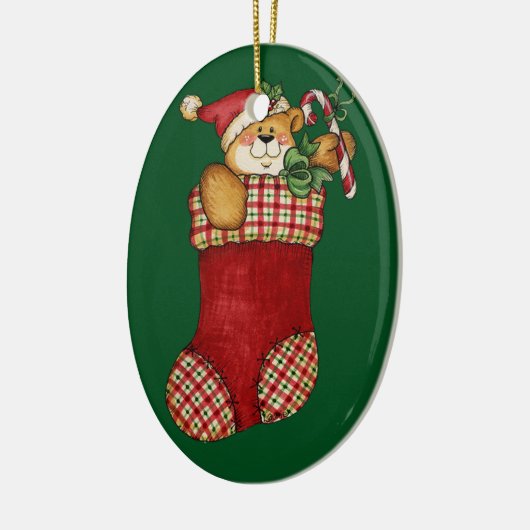 schattige  teddybeer keramisch ornament (Links)