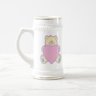 Schattige teddybeer-liefdeshart bierpul