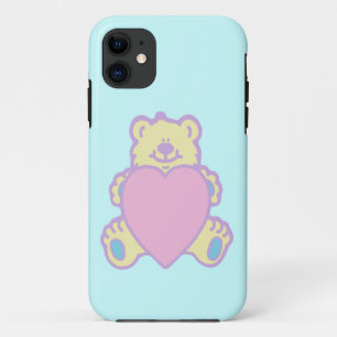Schattige teddybeer-liefdeshart iPhone 11 hoesje