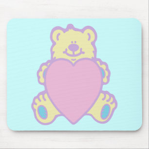 Schattige teddybeer-liefdeshart muismat