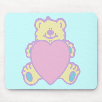 Schattige teddybeer-liefdeshart muismat