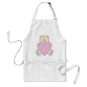 Schattige teddybeer-liefdeshart standaard schort