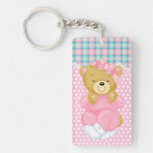 Schattige teddybeer sleutelhanger