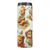 Schattige teddybeerpatroon Thermosbeker (Achterkant)