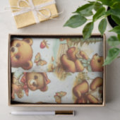  Schattige teddybeerpatroon Tissuepapier (Geschenk)