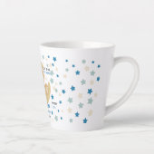 Schattige teeddy Bear Baby Birth Stats Latte Mok (Rechts)