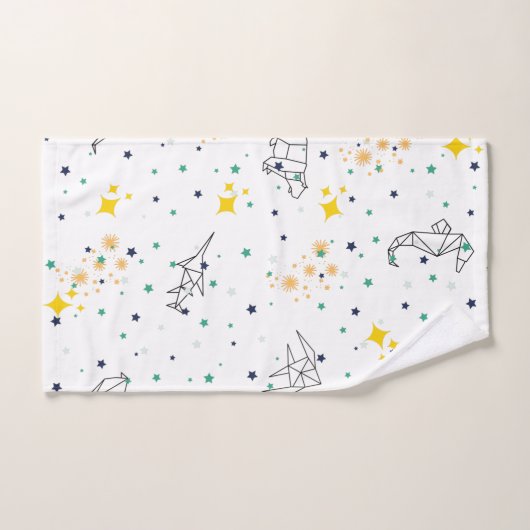 Schattige tekendieren sterren witte kinderen bad handdoek (Handdoek)