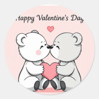 schattige tekenfilmberen ronde sticker