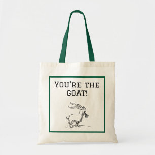 Schattige Tekenfilmgeit, Zwart-wit Boerderijdier Tote Bag