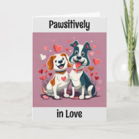 Schattige Tekenfilmhonden Valentijnsdag