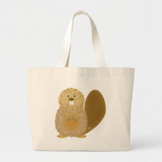 Schattige tekeningen: Beaver Grote Tote Bag
