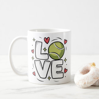 Schattige Tennis Love Tennisspeler Coach Fan Sport Koffiemok