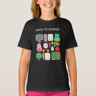 Schattige terug-naar-school kawaii-klassenbenodigd t-shirt