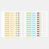 Schattige terug naar school kind labels (Vel)