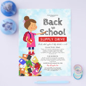 Schattige Terug naar School Supply Drive Fundraise Flyer (Enkel)