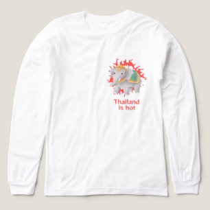 Schattige Thaise Olifant en de Hitte Tri-Blend Shirt