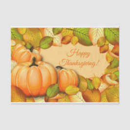 Schattige Thanksgiving Pompoen Tissuepapier