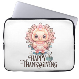 Schattige Thanksgivingkalkoen Laptop Sleeve