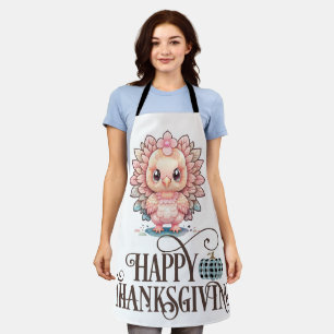 Schattige Thanksgivingkalkoen Schort